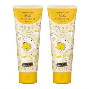 New Sealed 2x Korean SKINPASTEL Egg Mild Cleansing Foam K-Beauty Purifying 150g